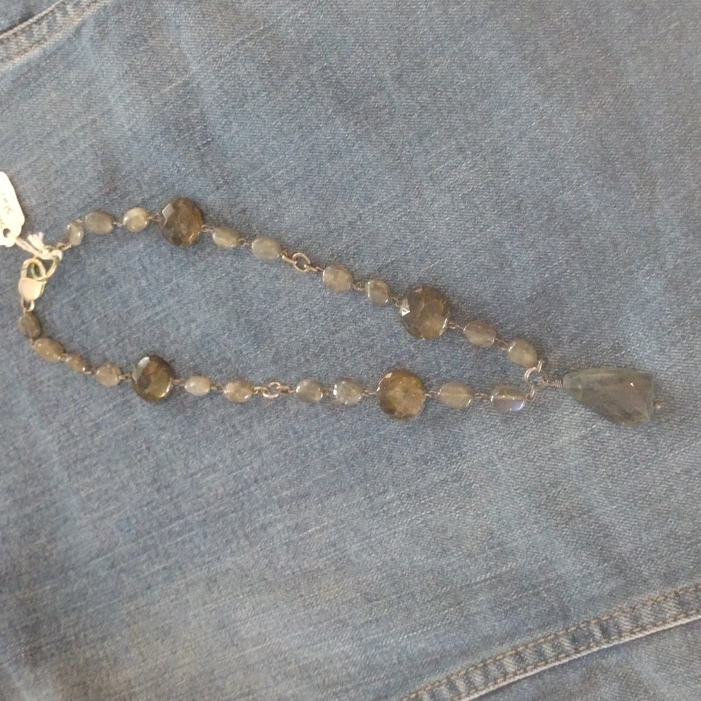 18" Sterling Silver & Labradorite Necklace